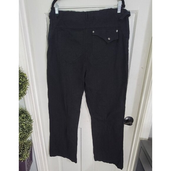 Jaded London Women Black Wide Leg Pants Flat Front‎ Double Button Waist Size W36 - Picture 5 of 10